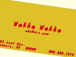Plain Business card example