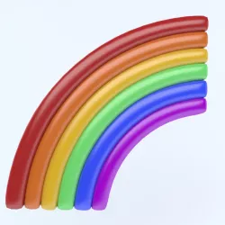 RAINBOW ICON Low-poly  3D model
