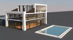 Realistic house Low-poly  3D model