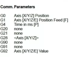 RepRap G Code Cheat Sheet