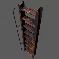 Rust ladder Low-poly  3D model