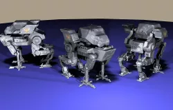 Scout mecha MK2 Low-poly  3D model
