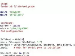 Send GCODE to SphereBot - ruby script