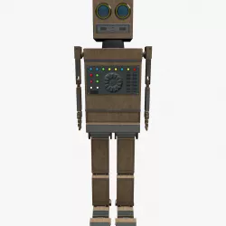 Shikaku The Hipster Robot Next Gen PBR Game and Render Ready Low-poly  3D model
