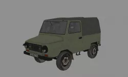 Soviet Vehicle LUAZ 969 Low-poly  3D model