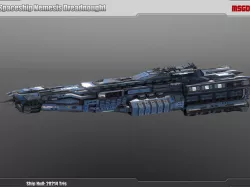 Spaceship Dreadnought Nemesis Low-poly  3D model