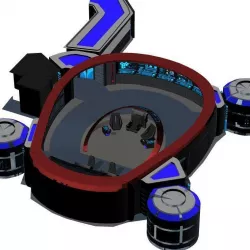 Starship Bridge 8 in obj format 3D model