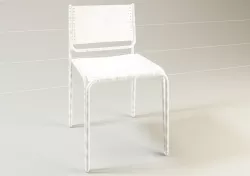Steel and leather chair 3D model
