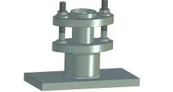 stuffing box with gland -assembling