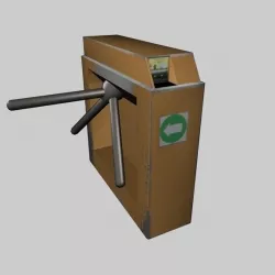 subway gate Low-poly  3D model