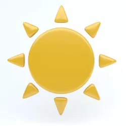 SUN icon Low-poly  3D model
