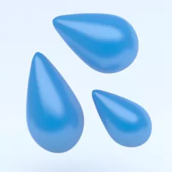 TEARS icon Low-poly  3D model