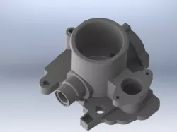 Throttle body with a vertical channel