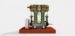 Twin steam engine