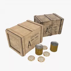 US Crackers Wooden Crate Low-poly  3D model
