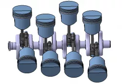 V8 engine layout