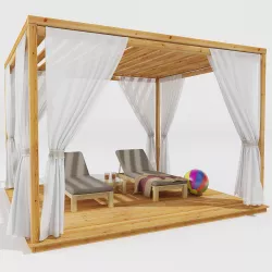 Wooden Pergola 3D model