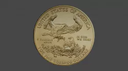 1 Oz American Gold Eagle Coin Low-poly  3D model