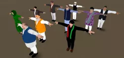3d models Characters Pakistani Politicians Low-poly  3D model