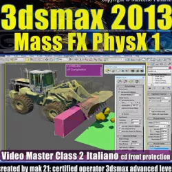 3dsmax 2013 Mass Fx PhysX v 2 Italiano cd front 3D model