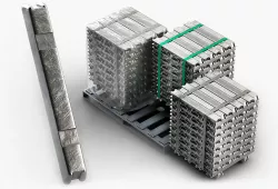 Aluminium Zinc Nickel Silver Titan Steel ingot 2 3D model