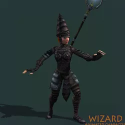 Animated Wizard Baby Low-poly  3D model