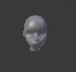 Anime Girl Head 3D model
