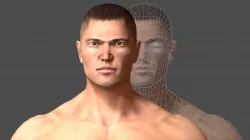 Base mesh Human Man Body Anatomy  Low-poly  3D model
