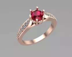 Basic gold ring NN170 3D model