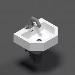 Basin JSON Model Low-poly  3D model