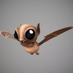 Bat Cartoon Low-poly  3D model