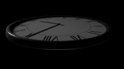 Black Wall clock 3D 3D model