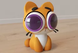 Cartoon Cat Taffi 3D model