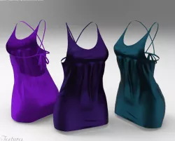 Charlie Dress Model With Textures Low-poly  3D model