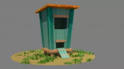 Chicken nest Low-poly  3D model