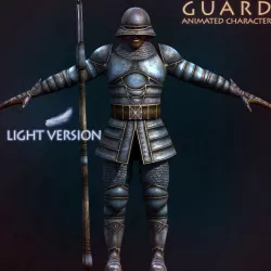 City Guard Light Version Low-poly  3D model