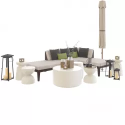 Crate and Barrel Elba Sectional  3D model