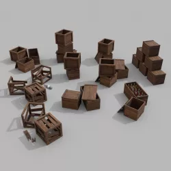 Crate - Ready to Use Low-poly  3D model