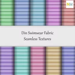 Din Swimwear Fabrics Seamless Textures Set Texture
