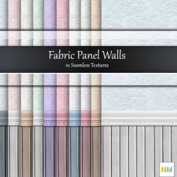 Fabric Panel Wall  Seamless Textures Set Texture