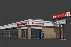 Firestone Complete Auto Service Building Low-poly  3D model