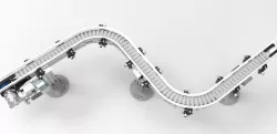 Flexible conveyor [plastic top chain]