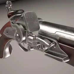 Flintlock pistol 3D model
