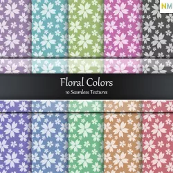 Floral Colors Seamless Textures Set Texture