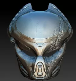Fugitive Predator damaged bio mask 3d model 3D model