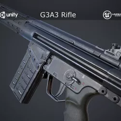 G3A3 Rifle Low-poly  3D model