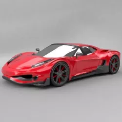 Generic supercar design 3D model