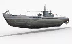 German U-BOAT Type VII 3D model