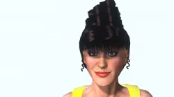 Glamorous brunette hairstyle 3D model