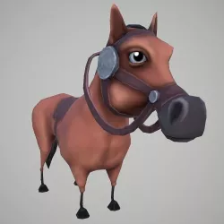 Horse Cartoon Low-poly  3D model